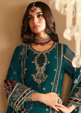 Reena By Alizeh Embroidered Chiffon 3 Piece Unstitched Suit AFB24RWV3 D-04 KHIVA